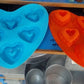 6 cavity Center Fill Heart Silicon Mold