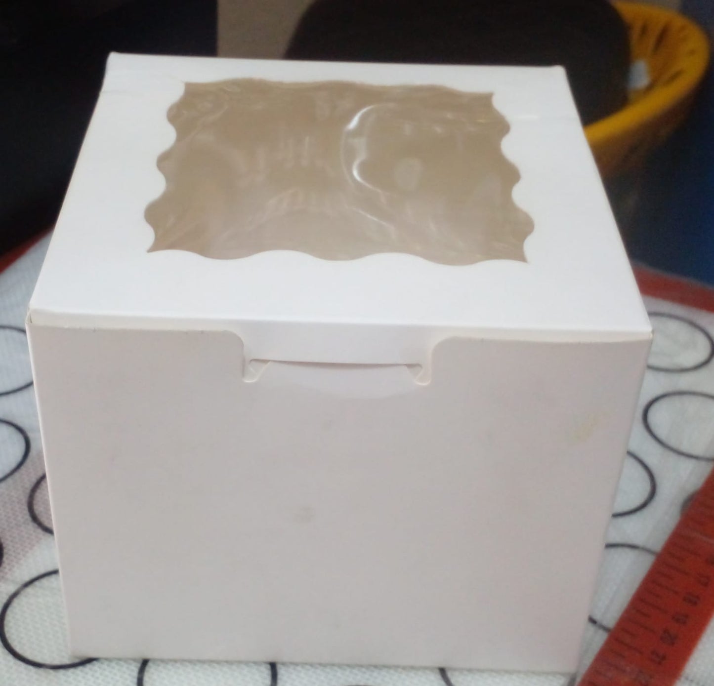 New Imported Window Card Cake Box 6 x 6 x 5 "