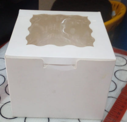 New Imported Window Card Cake Box 6 x 6 x 5 "