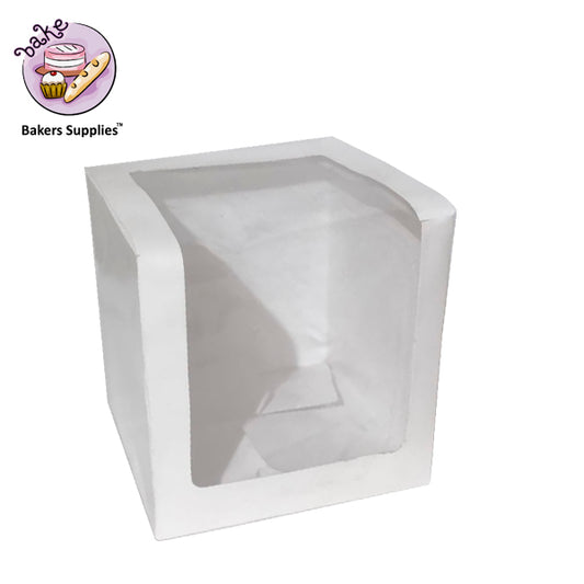 Jumbo White Cupcake Box 6.5" x 6.5"