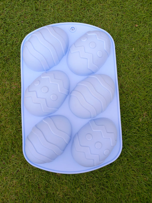 Easter Egg Silicon Mold Tray 6 Cavity size 10" x 7"