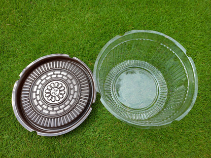 Brown Base Disposable Round Cake Clear Box