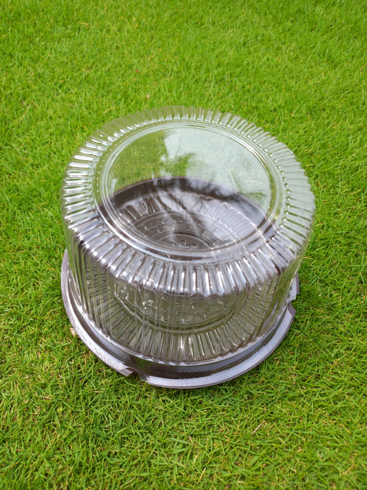 Brown Base Disposable Round Cake Clear Box