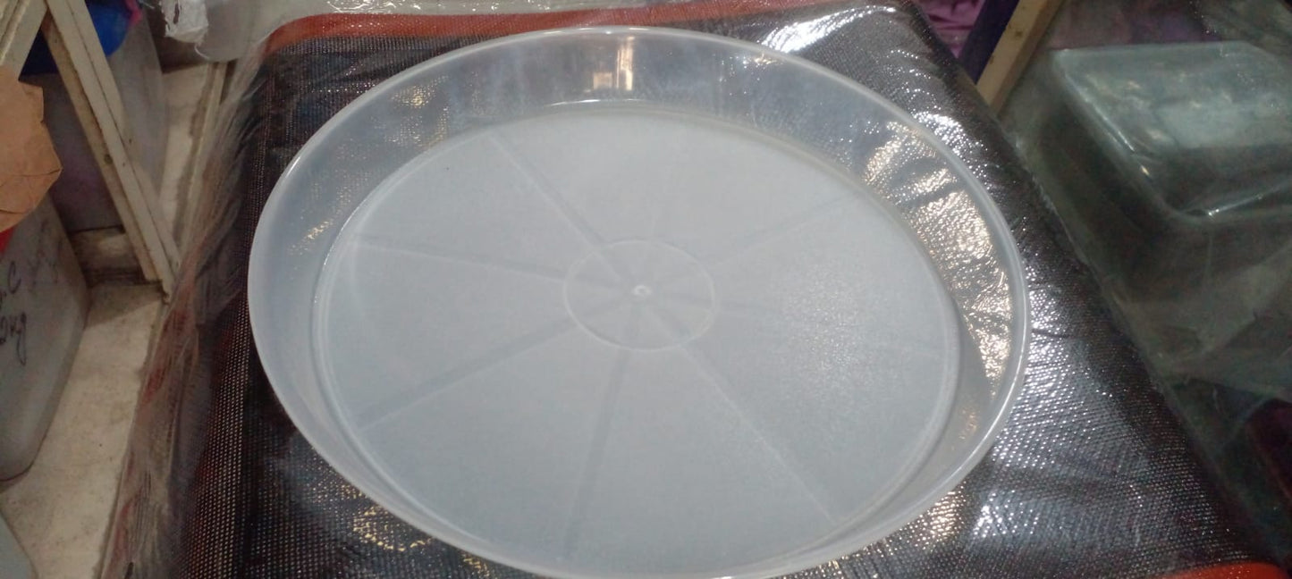 Plastic 3 Milk Cake Plate 10.5 Inches