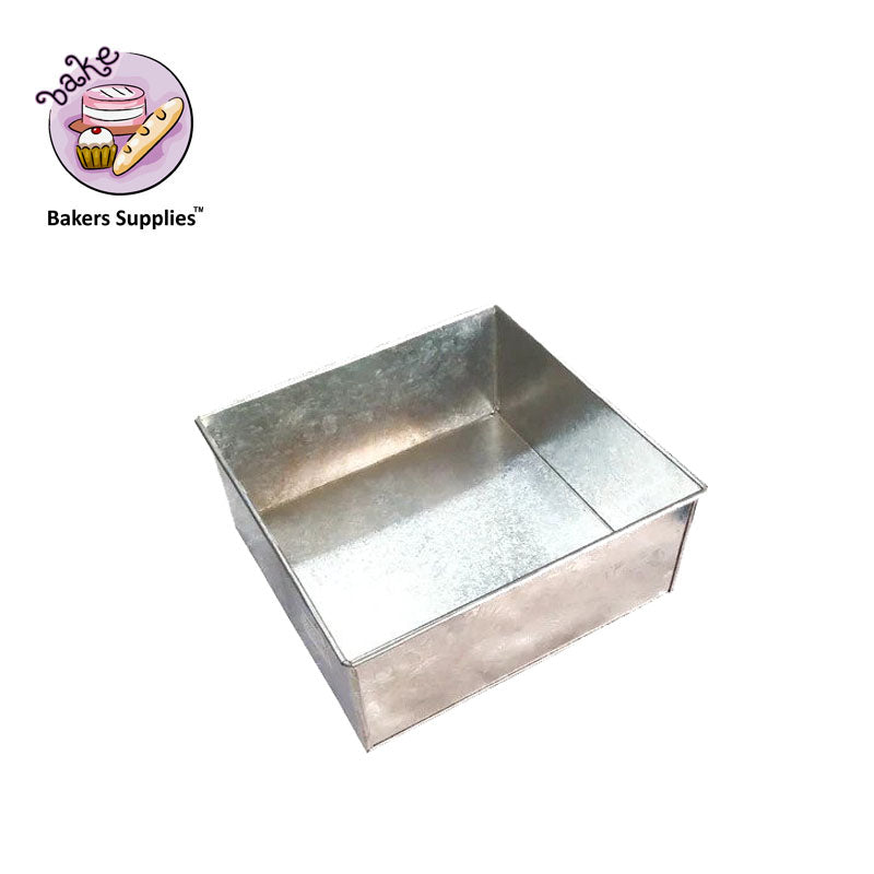 Square Cake Pan (Double Height) (Silver GI Material) – Bakers Supplies