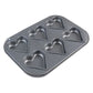 Non Stick Hearts Cupcake Tray 6 Cavity