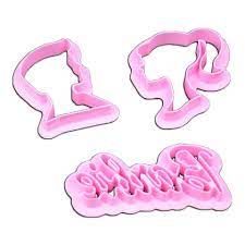 Barbie Girl & Boy Fondant Cutter Plastic 3Pcs Set