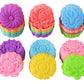 Multi Flower Silicon Cupcake 12pcs Set