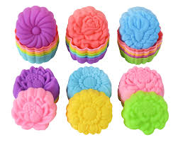 Multi Flower Silicon Cupcake 12pcs Set