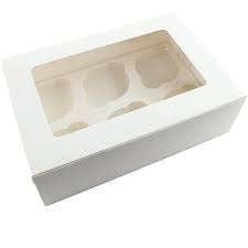 Serving White Cupcake Box