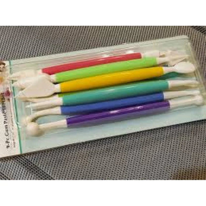 New Fondant Tools Set with Wheel Tool Multicolor 9pcs
