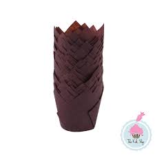 Brown Tulip Liner 200pcs 16 x 16cm