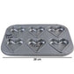 Non Stick Hearts Cupcake Tray 6 Cavity