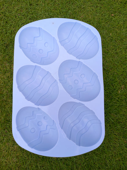 Easter Egg Silicon Mold Tray 6 Cavity size 10" x 7"