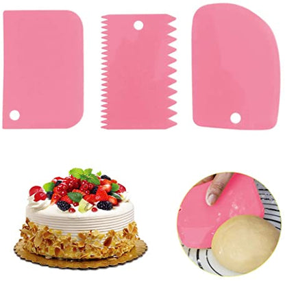 Icing Comb Spatula Colored 3pcs Set