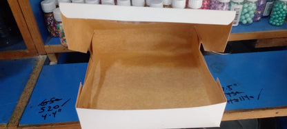 Tart Cookie White Box size 8 x 8 x 2"