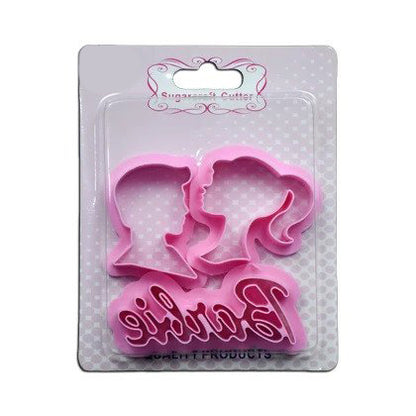 Barbie Girl & Boy Fondant Cutter Plastic 3Pcs Set