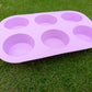 6 Cavity Silicon Cupcake Tray 2.2″ Bottom