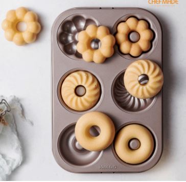 Non Stick Multi Shape Donut Tray 6 Cavity