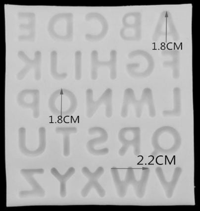 Silicon Alphabet Fondant Mold Size ( 12 x 10cm )