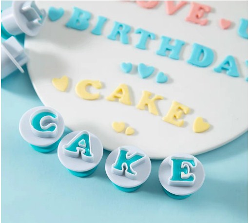 Push Easy Uppercase Alphbet & Number Cutter 36 Pc Set