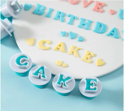 Push Easy Uppercase Alphbet & Number Cutter 36 Pc Set