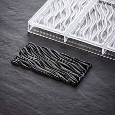 Acrylic Milky Wave Chocolate Bar Mold 3 Cavity