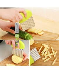 Wood Handle Wave Potato Slicer