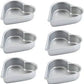 Aluminum Mini Heart Cake Pan 6pcs Size 3 × 3