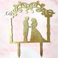 Acrylic Golden Frame Couple Cake topper