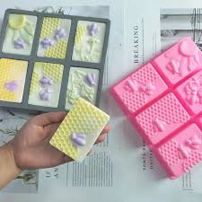 Silicone Honey Bee Rectangle Soap Mold 6 Cavity