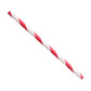 Red and White Stripe Paper Straw 50pcs set