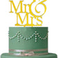 Acrylic Golden Mr and Mrs Cake Topper