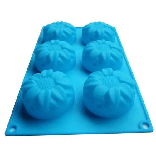 6 cavity Sunflower Shape Silicon Jelly and & Soap Mold