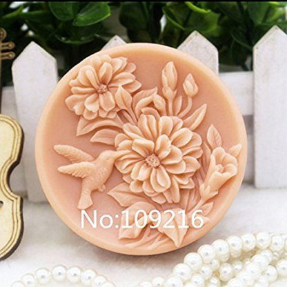 SILICON BIRD FLOWER SOAP FONDANT MOLD