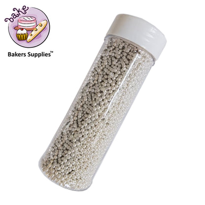2.5mm Metallic Silver Balls Confetti Sprinkles