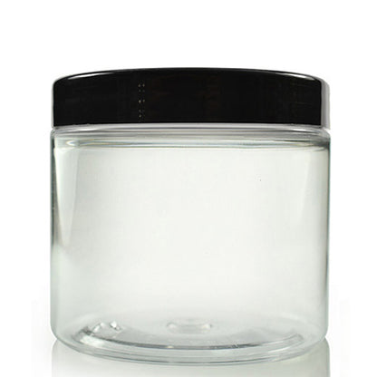 Black Lid Plastic PET JAR
