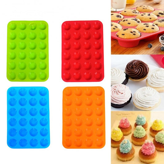 SILICON 24 CAVITY MUFFIN CUP MOLD TRAY