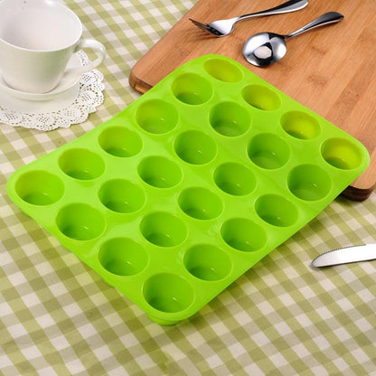 SILICON 24 CAVITY MUFFIN CUP MOLD TRAY
