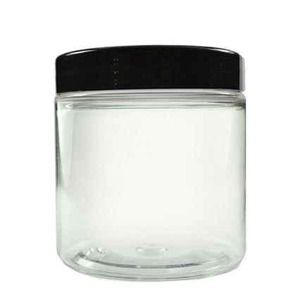 Black Lid Plastic PET JAR