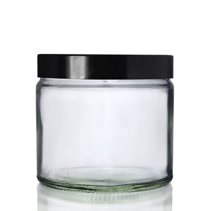 Black Lid Plastic PET JAR