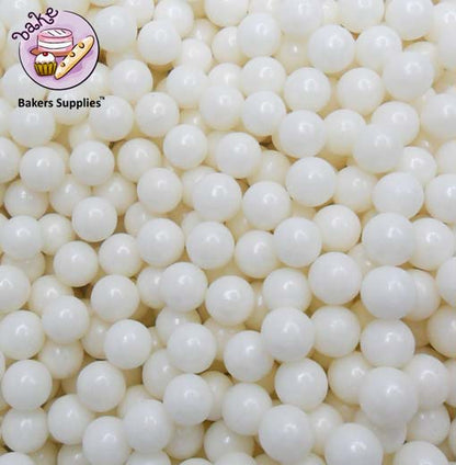 6mm Pearl White Balls Pearls Sprinkles