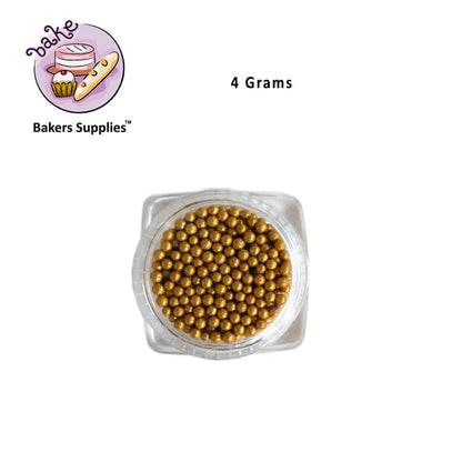 2mm Royal Golden Balls Pearls Sprinkles