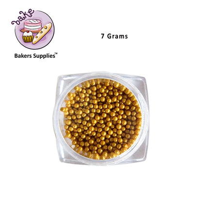 2mm Royal Golden Balls Pearls Sprinkles