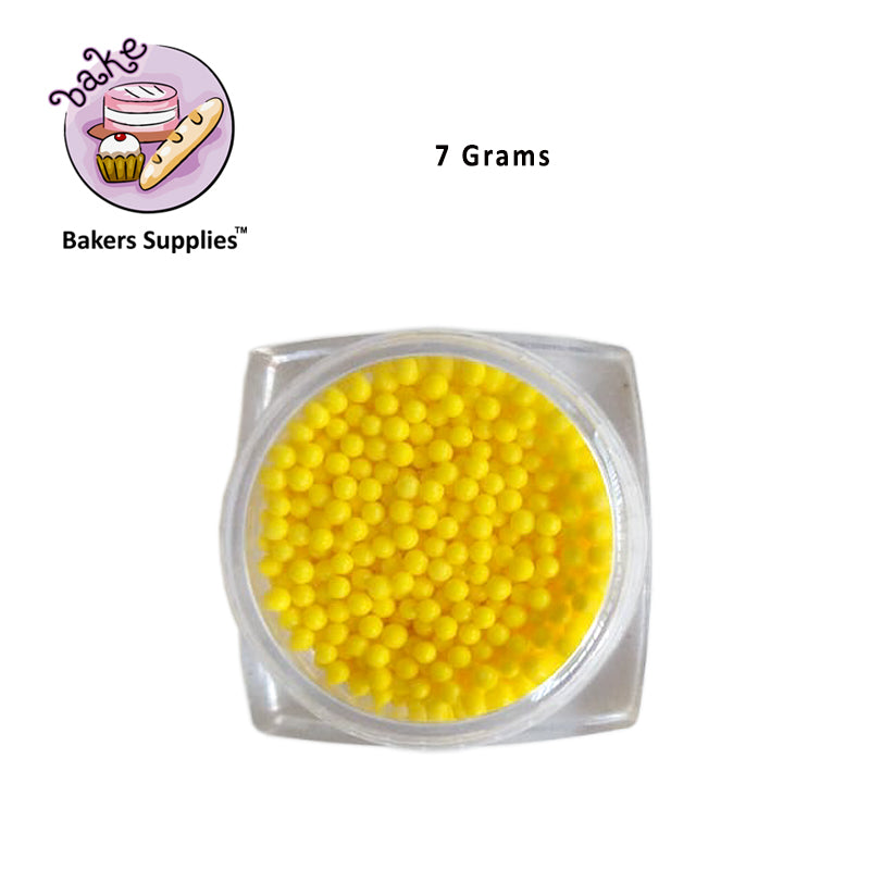 2mm Lemon Yellow Balls Pearls Sprinkles