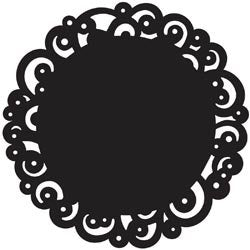 WILTON DOILY SWIRL BLACK 10IN 10CT