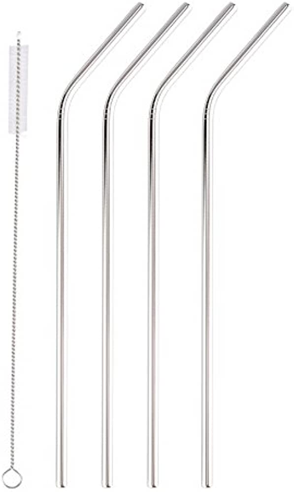 Stainless Steel Reusable Straws With Cleaning Brush