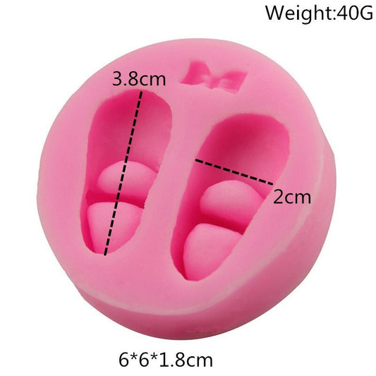 3D CUTE BABY SHOES BOW SILICONE MOLD
