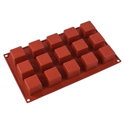 15 CAVITY SQUARE CUBE SILICON MOLD TRAY