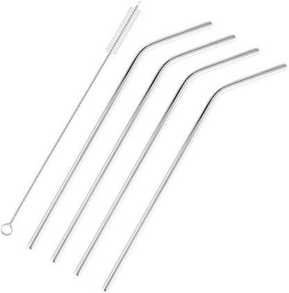 Stainless Steel Reusable Straws With Cleaning Brush